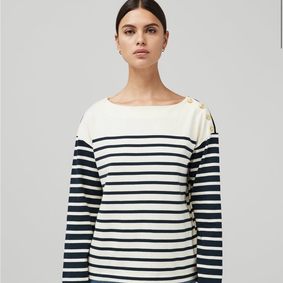 Rag and bone striped tee size large - Picture 6 of 8